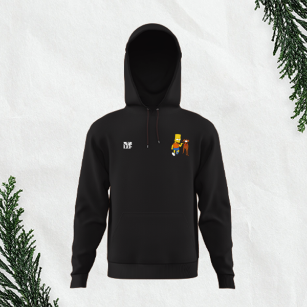 Hoodie Capota Bolsillo Negro Bart