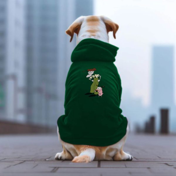 Hoodie Capota Coraje Mascota verde2